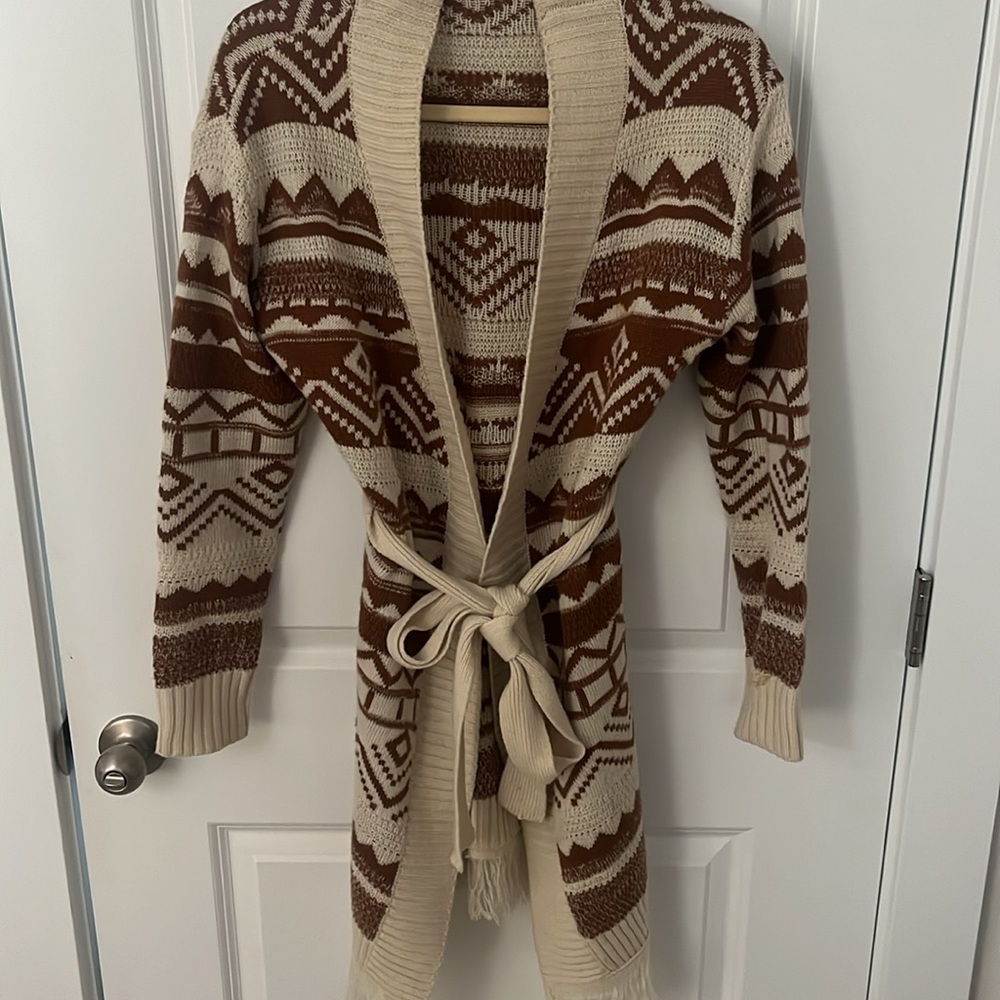 Sage the Label belted cardigan